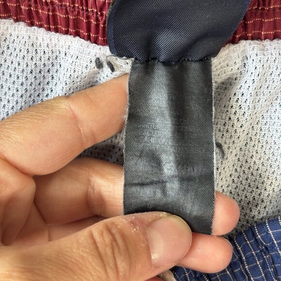 Vtg Majestic Sport Mens Shorts Swimsuit Beach Tanks Blue Lined 30 Drawstring 90s - Picture 12 of 13